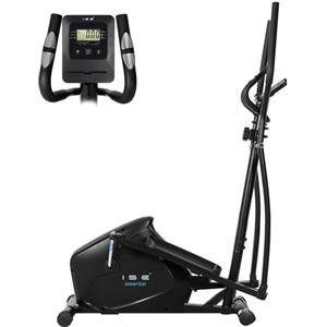 ISE Ellittica da Casa, Cyclette Ellittica Professionale con Resistenza Magnetica Schermo LCD Supporto per Smartphone