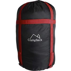 CampTeck U6954 - Sacca Compressione Leggera Stoccaggio Borsa da Viaggio Borsa Compressione per Sacco a Pelo, Vestiti, Campeggio - Nero