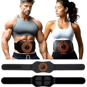 LEMENG Elettrostimolatore per Addominali, Elettrostimolatore Muscolare, EMS Stimolatore Muscolare,USB Ricaricabile ABS Trainer/Toner per Addome/Braccio/Gambe/Waist/Glutei Home Gym-Uomo/Donna