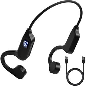 Synkris Cuffie Bluetooth a Conduzione Ossea Senza Fili Sport Impermeabile IP55 Auricolari Aperti Leggero 8H Autonomia con Microfono Integrato HD Cuffie Running Compatibile con Ciclismo Fitness Corsa