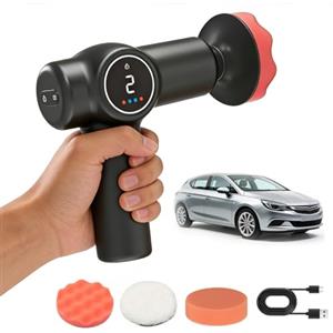 YeSunny Kit lucidatrice per auto senza fili, lucidatrice ricaricabile 20000 giri/min, elettrica senza fili, 3 tamponi per lucidatura e 2 regolazioni di velocità, per dettagli auto, ceretta, correzione della