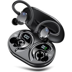 sprtoybat Cuffie Bluetooth Sport, 2026 Nuovo Auricolari Bluetooth 5.4 con Stereo Hi-Fi, 68 Ore Cuffie Wireless con 4 ENC Cancellazione Rumore Microfono, Impermeabile IP7 Cuffiette Wireless, Display LED