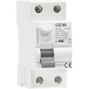 GEYA Interruttore Differenziale Elettromagnetico Tipo A ELCB RCD RCCB (2P-63A-30mA)