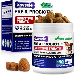CFHQXSZ Probiotici Per Cani, 150pcs Probiotici Cane Compresse, Probiotico Digestivo Per Cani Anti Prurito Snack Masticabili Per Tutti Cane, Pet Supplement for Dogs - Duck Flavor