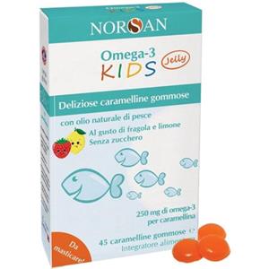 San Omega Norsan Omega 3 Kids Caramelline Gommose Fragola e Limone 45 Pezzi