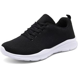 KOUDYEN Uomo Donna Scarpe da Ginnastica Corsa Basse Scarpe Sportive Confortable Fitness Running Sneakers Casual all'Aperto(Nero,41)