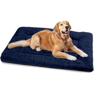 BaoDan Cuccia Cane Interno Taglia Grande, Cuscino Cane con Base Antiscivolo, 122x75 cm Cuscino per Cani Confortevole, Letto per Cani Gatto Lavabile, Pelosa Morbida, Bleu Marine