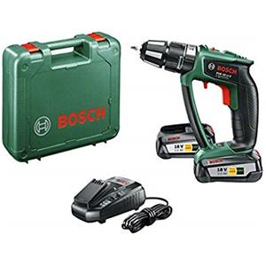 Bosch Home and Garden PSB 18 LI-2 Ergonomic (2 Trapano Avvitatore-Battente con Batteria al Litio, 18 V