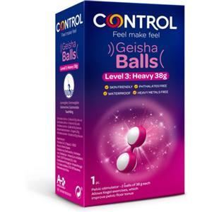 Control Geisha Balls - Palline Vaginali per Tonificazione Pavimento Pelvico, Silicone Ipoallergenico, 38g, Livello 3