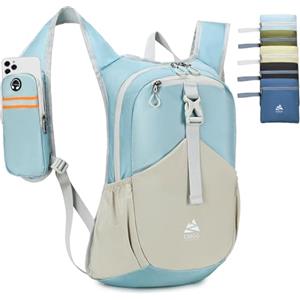 UTIAMIAOGONGO 15L Zaino da Trekking Piccolo per Donna Uomo, Zaino Leggero Ripiegabile Escursioni Zainetto per Viaggio Lavoro All'aperto, Azzurro