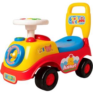 Generico Primi Passi per Bambini Cavalcabile Automobile Primipassi Luci Suoni con Volante Interattivo Funzione Girello Cassetto Portaoggetti Macchina Cavalcabile con Giochi Telefono Effetti Luminosi e Sonori