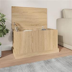 Bulliing Contenitore Rovere Sonoma 70x40x38 cm Legno Multistrato,Cassa portaoggetti, Panca con portaoggetti, Cassapanca, Panca scarpiera, Pouf Organizzatore, per corridoio