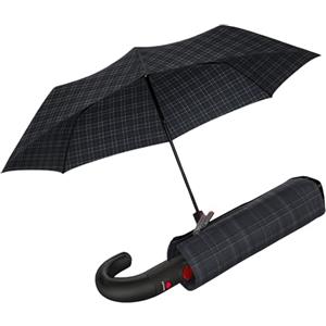 Knirps T.260 Medium Duomatic Crook Handle Men's Prints Check