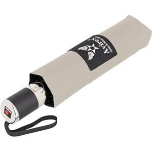 Avirex, Ombrello Light Duomatic - Apertura e Chiusura Automatica, Leggero e Resistente al Vento, con Una Copertura Protettiva in Colore Coordinato (Taupe)