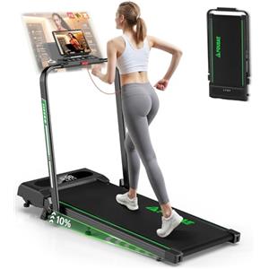 FOUSAE Tapis Roulant Elettrico Pieghevole 1-12km/h, 5 in 1 tapirulan con Inclinazione, Salvaspazio Con Doppio Display LED, Supporto per App e Tablet, Telecomando, Nessuna Installazione Richiesta