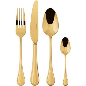 Sambonet Servizio di Posate 24 Pezzi Royal Mirror PVD Gold in Acciaio Inox