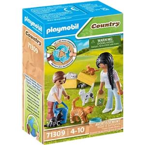 Playmobil Country 71309 - Set da Gioco Famiglia di Gatti con 3 Gatti e 2 Gattini