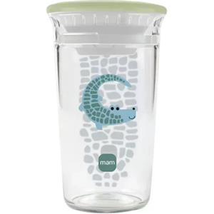 MAM Easy to Drink Cup 360° Tazza Antigoccia Bambini in Tritan con Valvola in Silicone - dai 8 Mesi - Coccodrillo