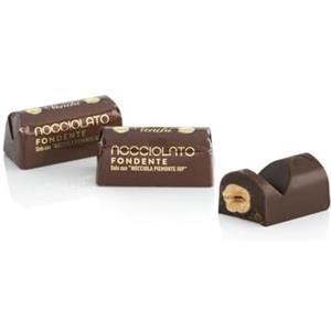 Venchi - Lingottino Nocciolato Fondente - Cioccolatino con Nocciole Piemonte IGP intere, 1 kg - Senza Glutine - Vegano