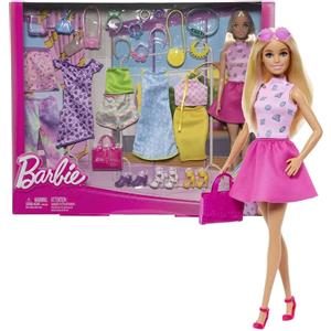 TOYS ONE S.R.L. Barbie Grande Fashion Set bambola con vestiti e accessori Mattel