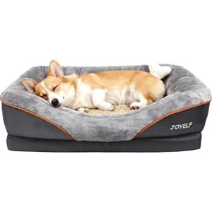 Joyelf - Cuccia ortopedica per cani in memory foam, con rivestimento rimovibile e lavabile e giocattolo sonoro