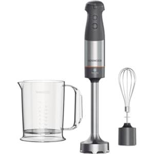 Kenwood Triblade XL+ HBM60.002GY, Frullatore a Immersione con Sistema TriBlade, Minipimer a Velocità Regolabile e Funzione Turbo, Inclusi Frusta & Misurino, 1000W, Bianco