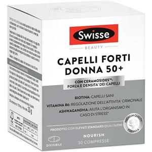 Swisse Capelli Forti Donna 50 - Integratore Alimentare per Donne con Biotina e Vitamina B6, 30 Compresse