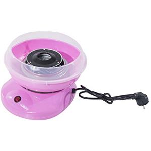 HOMCOM Macchina per Zucchero Filato in PP, Acciaio Inox e Alluminio 450W 27 x 26 x 18cm Rosa