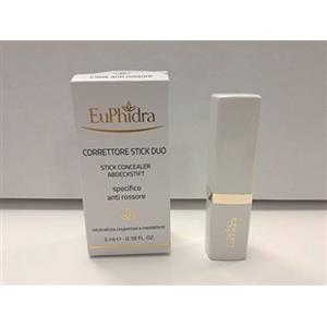 Euphidra Correttore Stick Verde - Effetto Nude e Cuore Antirossore per Discromie Cutanee