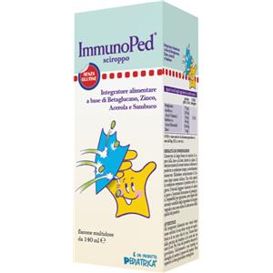 Pediatrica ImmunoPed Sciroppo 140 ml - Integratore con Beta-Glucano, Zinco, Acerola e Sambuco per il Sistema Immunitario