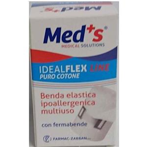 FARMAC-ZABBAN SpA MEDS Benda Elastica in Cotone 100% 8cm - Anallergica e Traspirante per Uso Multiuso
