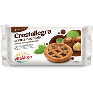 VIDAFREE Crostallegra - Crostatina con crema nocciola 180g, Senza Glutine