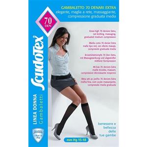 Scudotex Gambaletto 70 Denari Extra Nero Taglia 5 con Morbido Bordo Elasticizzato