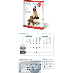 LadyGloria 18 Gambaletto 140 Den A Punta Aperta 18-20 mmHg Taglia 1 Colore Daino
