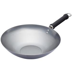 KitchenCraft World of Flavours Wok Antiaderente, 30 cm, Grigio