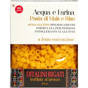 NOGRANO Srl Pasta Ditalini Rigati Senza Glutine 400g - Ipoallergenica, a base di Mais e Riso