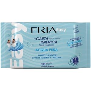 FRIA Easy Carta Igienica Acqua Pura - 50 Salviette Calmanti con Aloe e Bisabololo