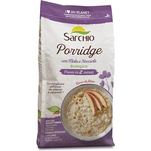 SARCHIO Porridge Mela Nocciole 250g - Biologico e Senza Glutine