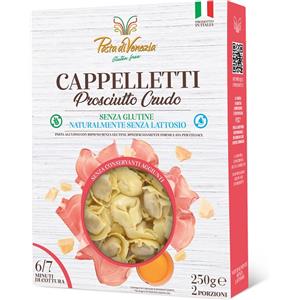 Casanova Food Cappelletti al Crudo Senza Glutine - Pasta all'uovo ripiena di prosciutto crudo - 250 g