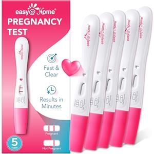 Easy@Home Test di Gravidanza (5 Pezzi) | hCG Test con Sensibilità 10 mIU/mL | Risultati Chiari e Veloci