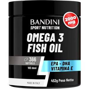 Bandini® Omega 3 Olio di Pesce 2000mg | 366 Capsule Molli (6 mesi) ad Alto Dosaggio - 600mg Acidi Grassi Essenziali EPA e DHA in forma di trigliceridi bioattivi | Omega-3 Softgels - Senza retrogusto