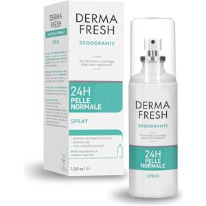 Dermafresh Deodorante Spray Efficace 24h, 100 ml, Pelle Normale, Antimacchia, Profumazione Delicata, Freschezza Immediata, Dermatologicamente Testato