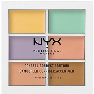 NYX Professional Makeup Palette Colour Correcting, Palette 6 Correttori per Correggere le Imperfezioni, Tonalità Cremose, Confezione da 1