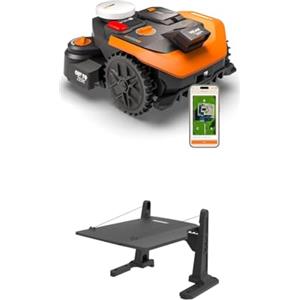 Worx Landroid Vision Cloud WR312E 2WD Robot Tagliaerba con Garage, Senza Filo Perimetrale per 1200 m², (Evitamento Ostacoli AI, Navigazione VSLAM + RTK Cloud, Mappatura Automatica, Controllo App)