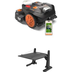 Worx Landroid Vision Cloud WR306E 2WD Robot Tagliaerba con Garage, Senza Filo Perimetrale per 500 m², (Evitamento Ostacoli AI, Navigazione VSLAM + RTK Cloud, Mappatura Automatica, Controllo App)