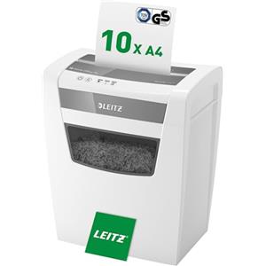 Leitz IQ, Distruggidocumenti Home Office P4, 12-10 Fogli A4 (70-80 gr/mq), Taglio a frammento, Sicurezza P4, Capacità 23 litri, Tecnologia Anti-Inceppamento e Touch-Control - 80090000