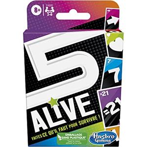 Hasbro Gaming 5 Alive, Gioco di carte per bambini, Gioco Amusante per la famiglia a partire da 8 anni, da 2 a 6 giocatori