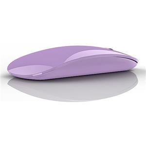 Uiosmuph U30 Mouse Wireless Bluetooth, Ricaricabile Mouse Wireless (BT5.1+ BT5.1+ USB) Silenzioso Mouse Senza Fili per Laptop/MacBook/Android/PC/Mac, Purple