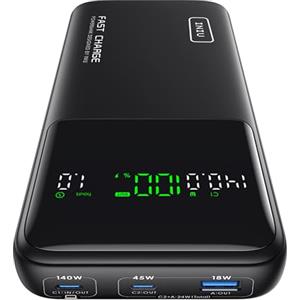 INIU Power Bank, 27000mAh 140W Caricatore Portatile Ricarica Rapida, PD3.1 Batteria Esterna Powerbank Compatibile con MacBook Pro iPhone 16 15 14 Plus Pro Max Galaxy S23 Ultra Steam Deck iPad etc