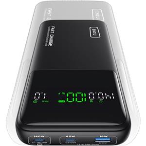 INIU Power Bank, 25000mAh 140W Powerbank Ricarica Rapida,Display LED USB C Input & Output Caricatore Portatile PD3.0 QC4.0 Powerbank per iPhone 16 15 14 13 12 Pro Max Samsung S24 S23 iPad Steam Deck